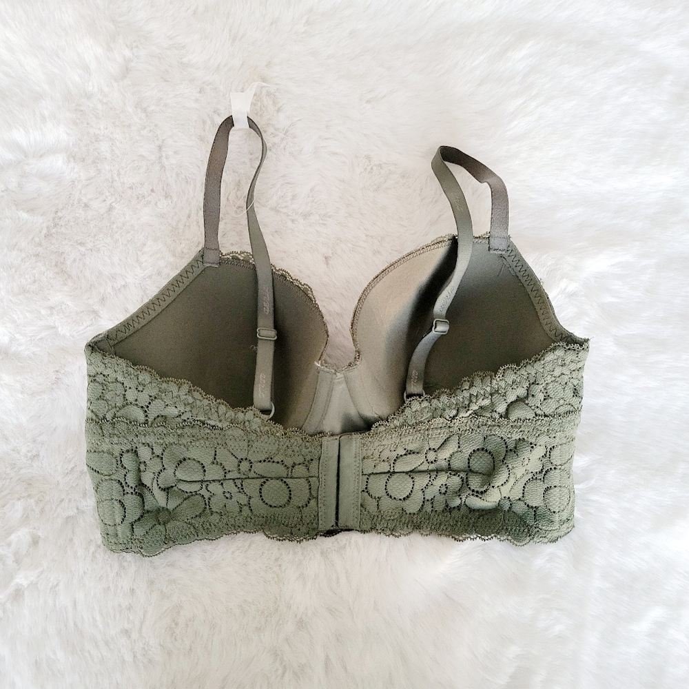 🌷AERIE REAL HAPPY DEMI LIGHTLY LINED CANDY LACE BRA SIZE 34D - Picture 6 of 7
